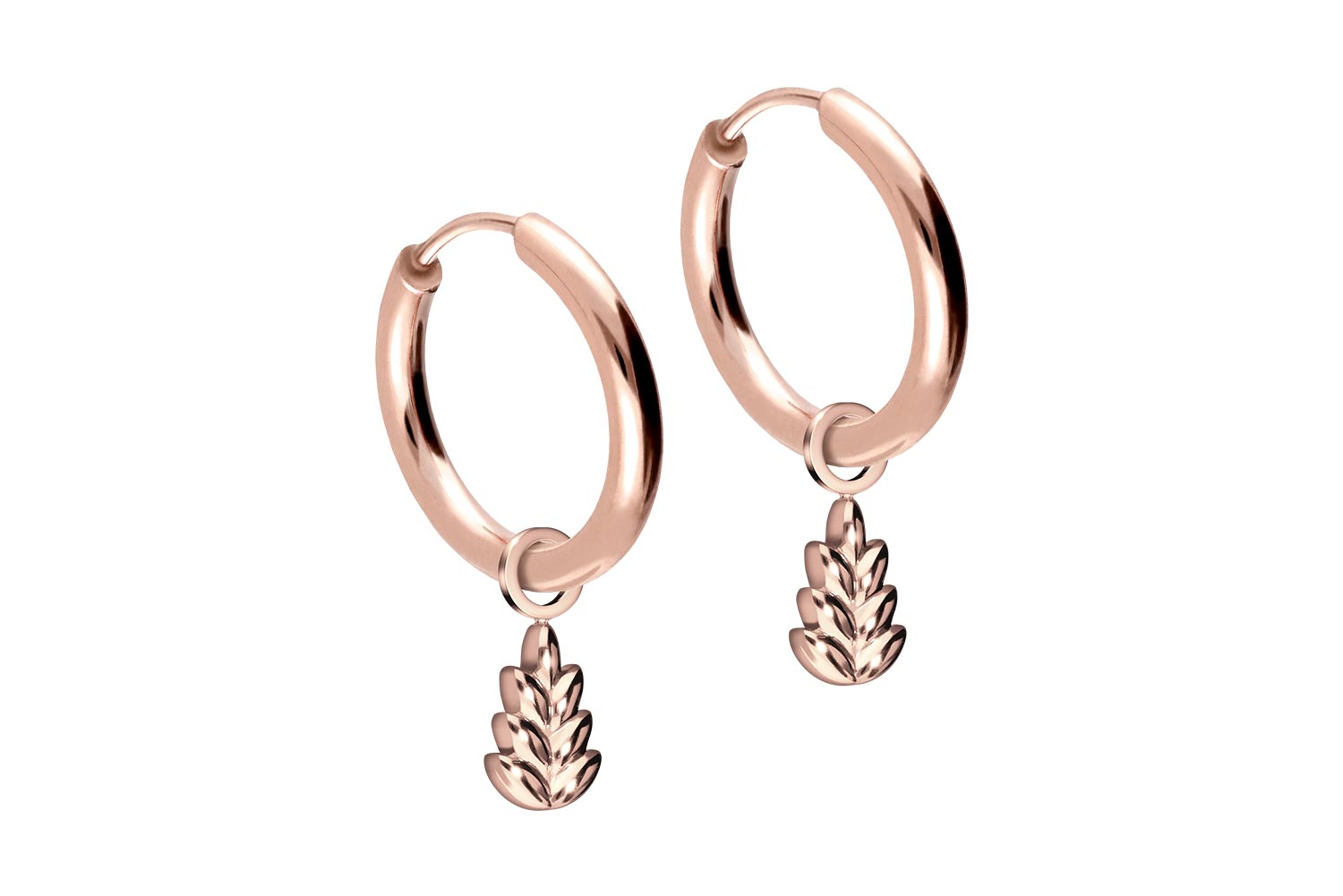 Chirurgenstahl Ohrclicker Creolen BLATT von Piercingline